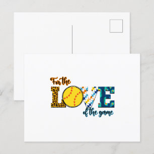 Carte Postale Pour L'Amour Du Jeu Softball Maman Leopard