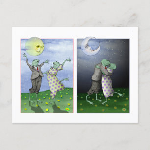 Carte postale pour l'anniversaire de la danse Frog