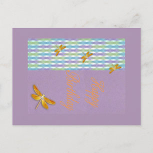 Carte postale pour l'anniversaire de la libellule