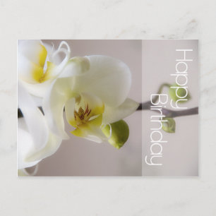 Carte postale pour l'anniversaire de l'orchidée bl
