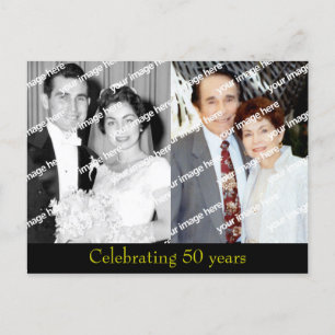 Carte postale pour l'anniversaire de mariage d'or