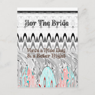 Carte Postale Pour le design Bride White et Black Edgy