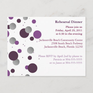 Carte postale pour le dîner de la répétition de po