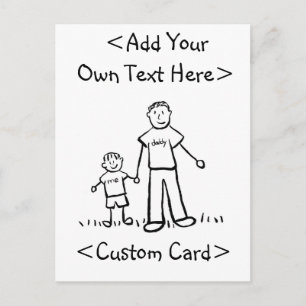 Carte postale pour le garçon de papa