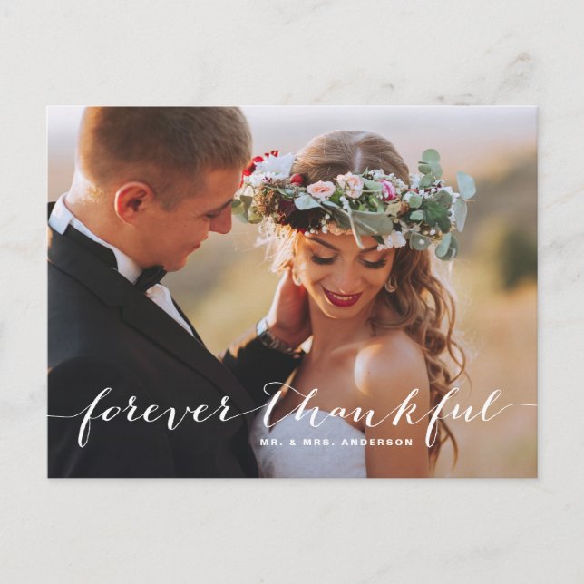 Carte postale pour le Mariage photo Forever (Devant)