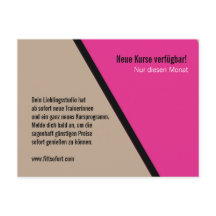 Carte postale pour le studio de fitness et l'entra