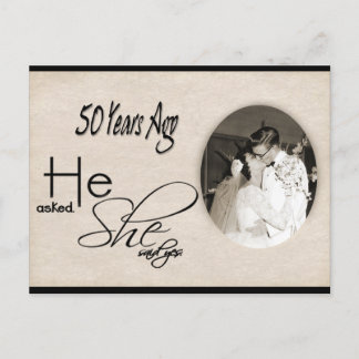 Carte postale pour les 50 ans de mariage