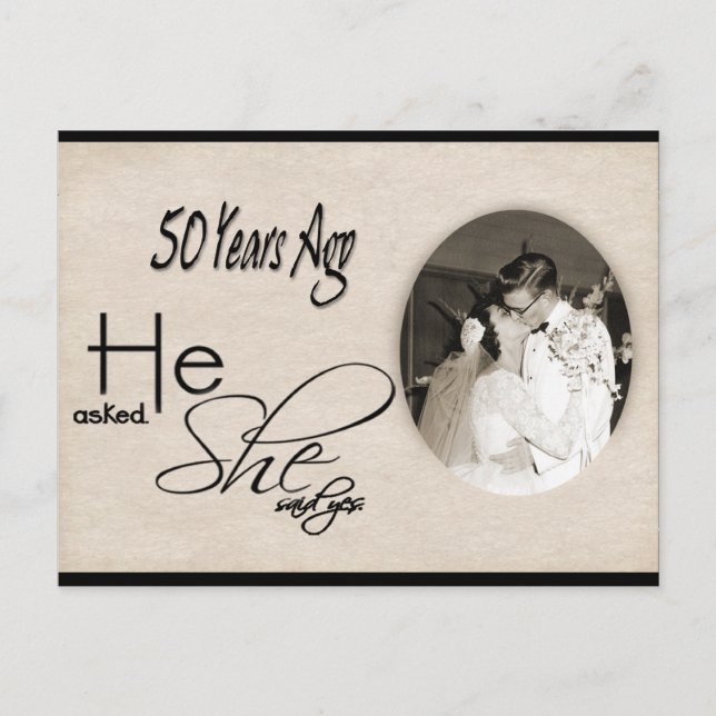Carte postale pour les 50 ans de mariage (Devant)