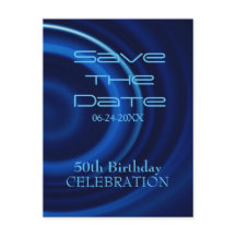 Carte postale pour les 50 ans - Save the Date