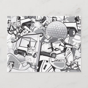Carte postale pour les amateurs de golf