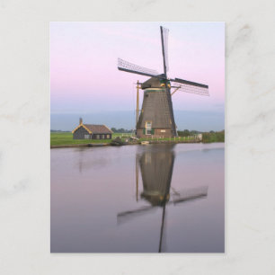 Carte postale pour moulin à vent néerlandais