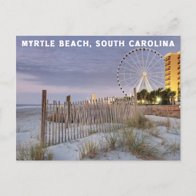 carte postale pour myrtle beach en carolina du sud (Devant)