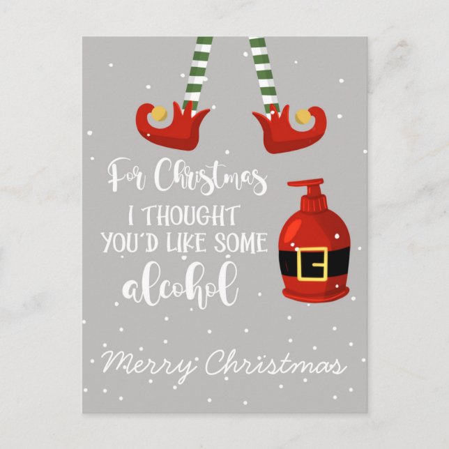 Carte Postale pour noël, je pensais que vous aimeriez un peu d'a (Devant)