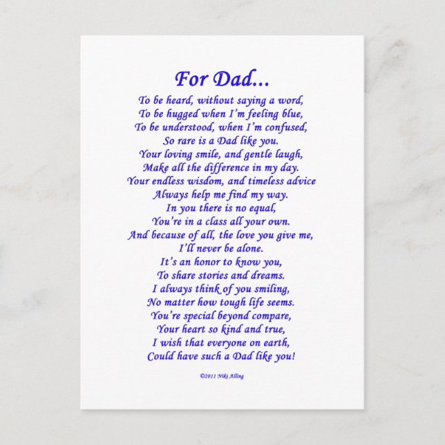 Carte Postale Pour papa (Devant)