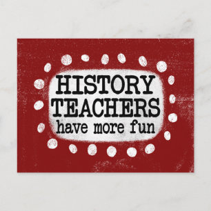 Carte postale pour professeurs d'histoire ont plus