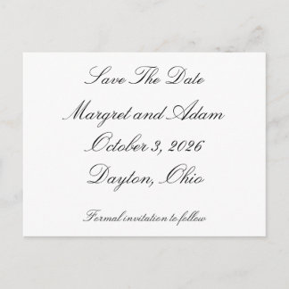 Carte postale pour Sauvegarder la Date