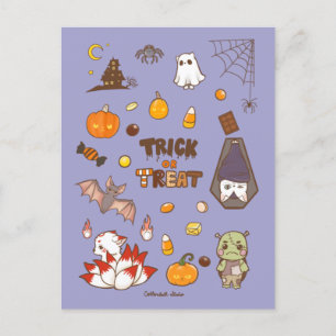 Carte postale pour thème Halloween