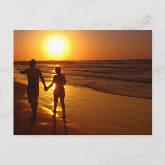 Carte Postale Pour toujours, dans le coucher du soleil (Devant)