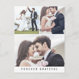 Carte Postale Pour toujours Grateful Simple 3 Mariage photo Merc