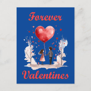 Carte Postale Pour toujours les Valentines !