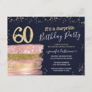 Carte postale pour une fête surprise pour les 60 a
