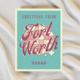 Carte postale pour vacances à Fort Worth Texas
