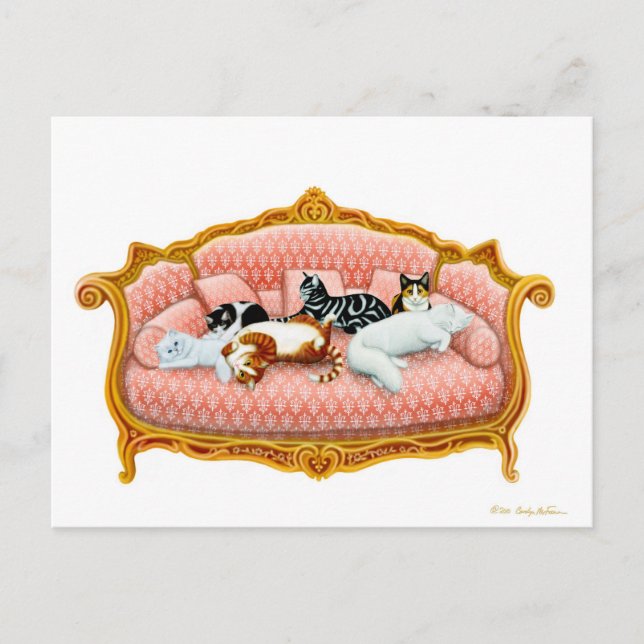 Carte postale Pourcentage Feline (Devant)