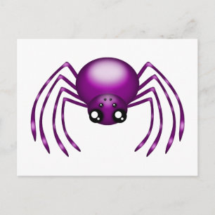 Carte postale pourpre d'araignée de bande dessinée