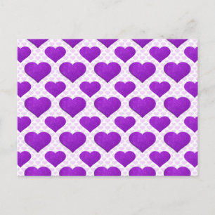 Carte Postale Pourpre de base de coeur de parties scintillantes