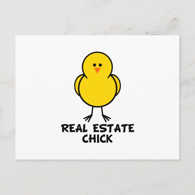 Carte Postale Poussin d'immobiliers (Devant)