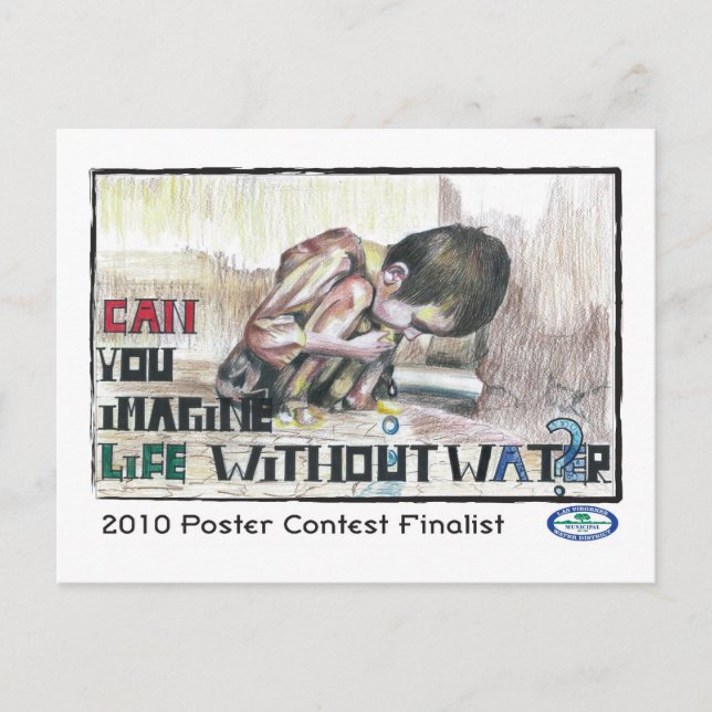 Carte Postale Pouvez-Vous Imaginer La Vie Sans Eau ? (Devant)