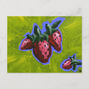 Carte postale POW pour champs de fraises