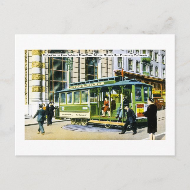 Carte Postale Powell et Market Streets, San Francisco, CA (Devant)
