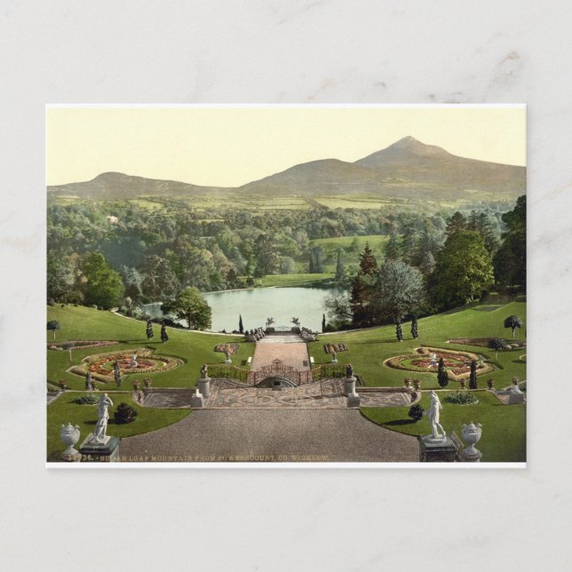 Carte Postale Powerscourt House Gardens c1900, Irlande antique (Devant)