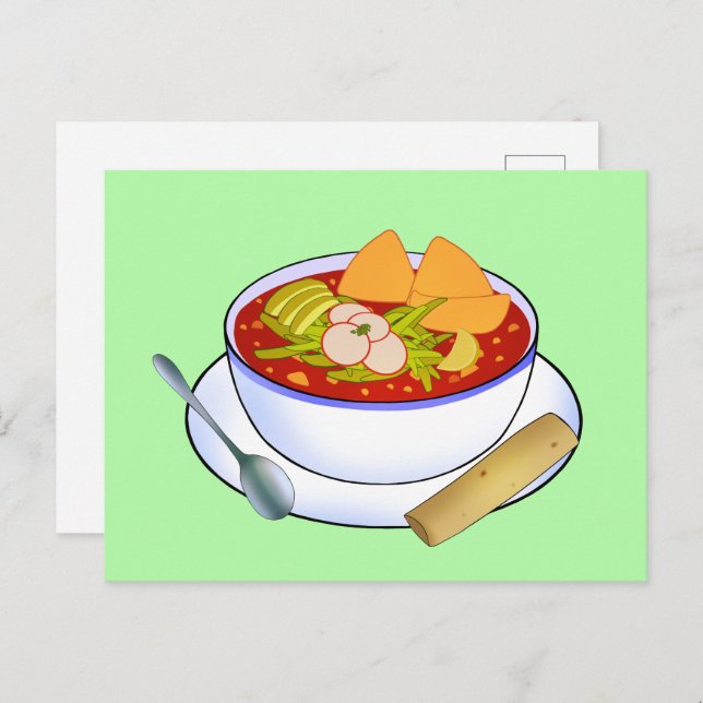 Carte Postale Pozole Rojo De Pollo (Devant / Derrière)