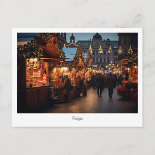 Carte postale Prague nuit de Noël en République Tc