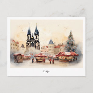 Carte postale Prague nuit de Noël en République Tc