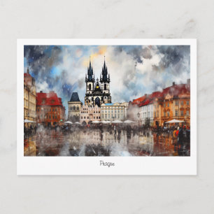 Carte postale Prague nuit en République Tchèque