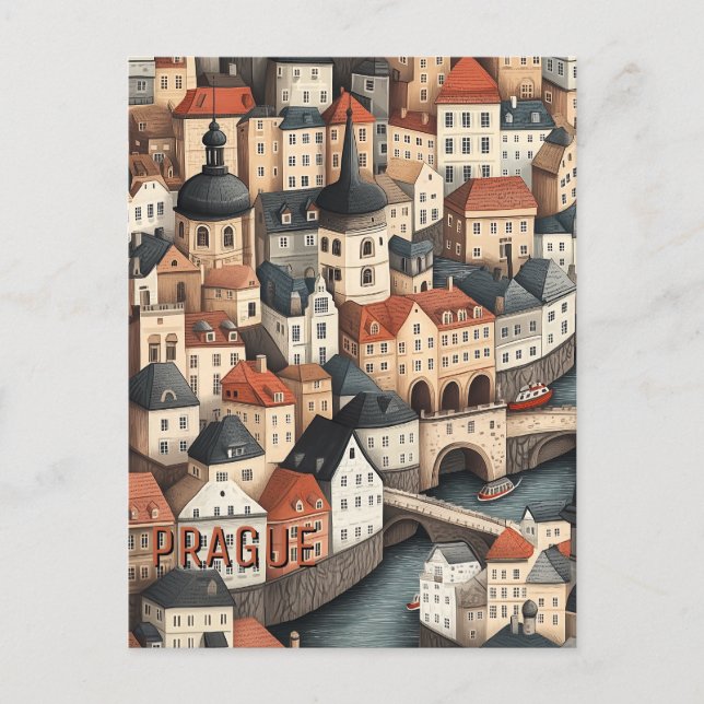 Carte Postale Prague République tchèque Voyage (Devant)