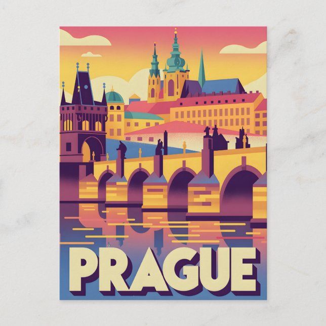 Carte Postale Prague vintage (Devant)