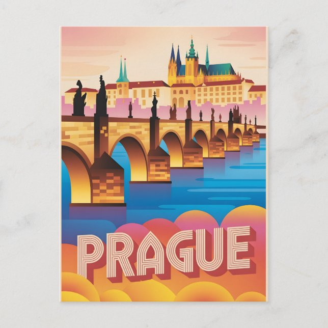 Carte Postale Prague vintage (Devant)