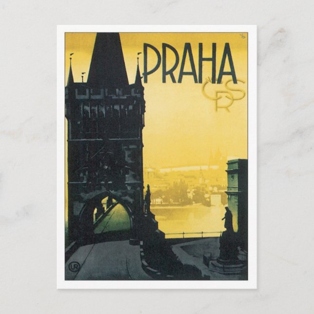 Carte Postale Praha vintage (Devant)