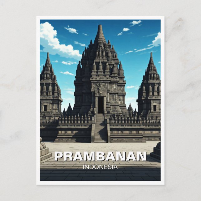 Carte Postale Prambanan Temple Indonésie UNESCO (Devant)