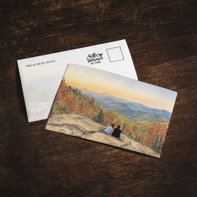 Carte postale Preachers Rock North Georgia (Créateur téléchargé)