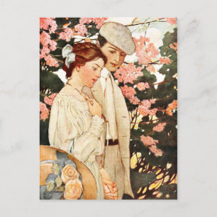 Carte Postale Premier amour et Mere Enchantment