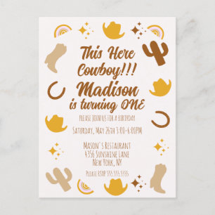 Carte Postale Premier anniversaire Rainbows Rodeos Anniversaire