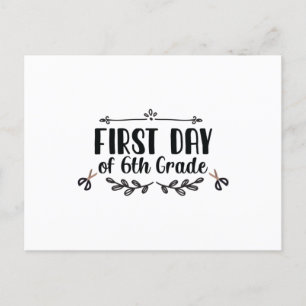 Carte Postale Premier jour de 6e année