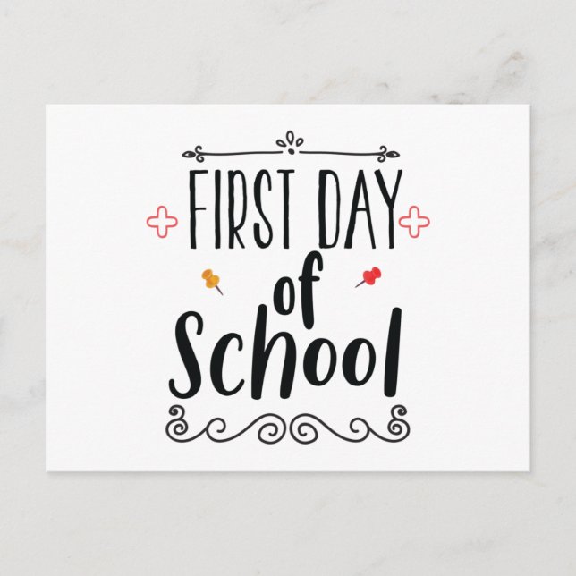 Carte Postale Premier jour de l'école (Devant)