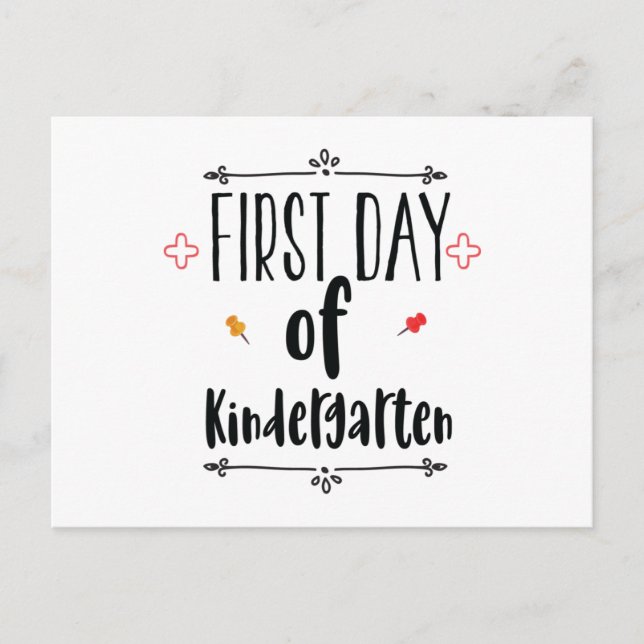 Carte Postale Premier jour de maternelle (Devant)