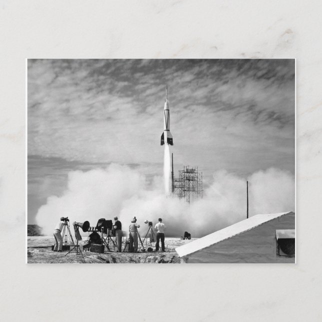 Carte Postale Premier lancement de fusée, Cape Canaveral, "Bumpe (Devant)